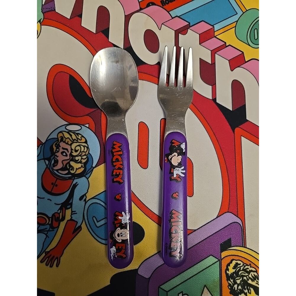 Vintage Mickey Mouse Children's Forks Set of 2 Stainless Steel -Zak Designs
